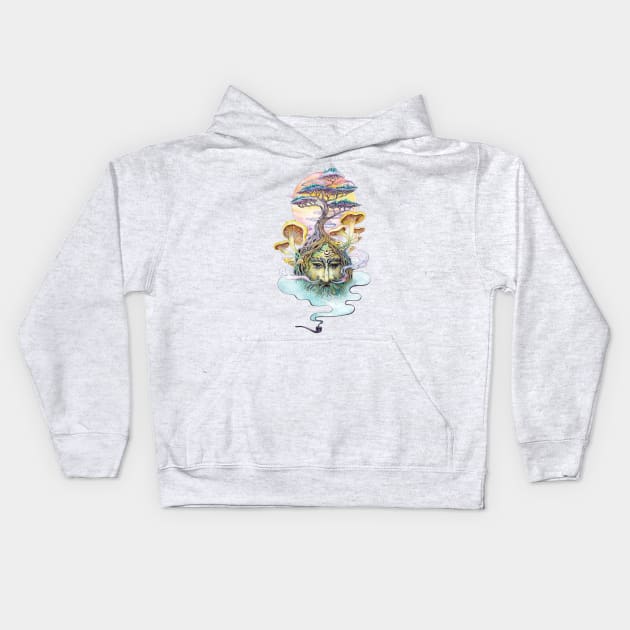 Shaman Don Juan Kids Hoodie by ruta13art